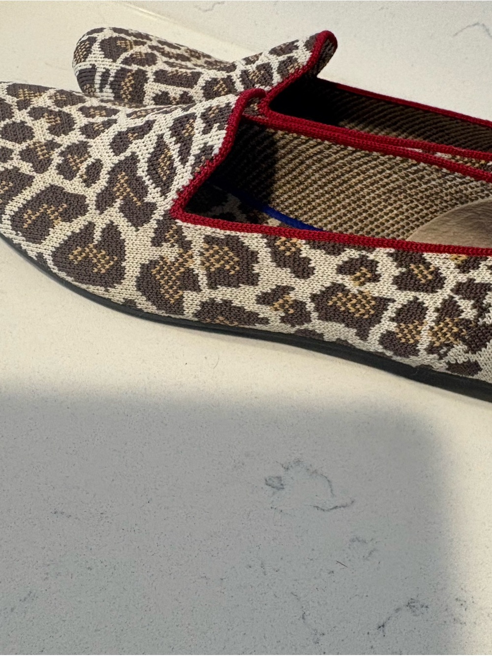 Leopard Print Slip-On Rothy’s with Contrast Trim - Picture 2 of 9